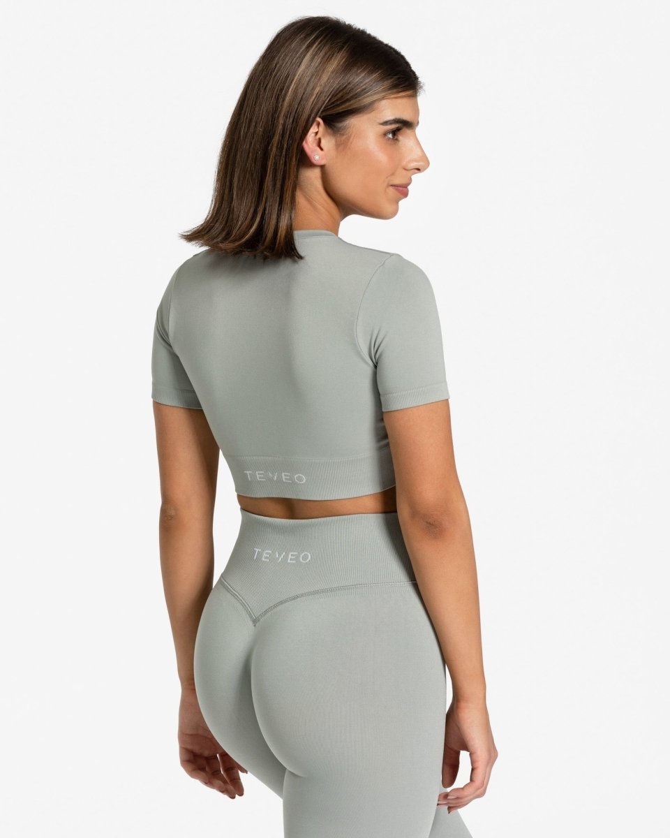 Sensation Crop Top "Grau" - TEVEO