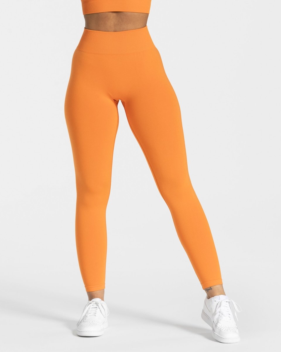 Timeless Scrunch Leggings "Orange" - TEVEO