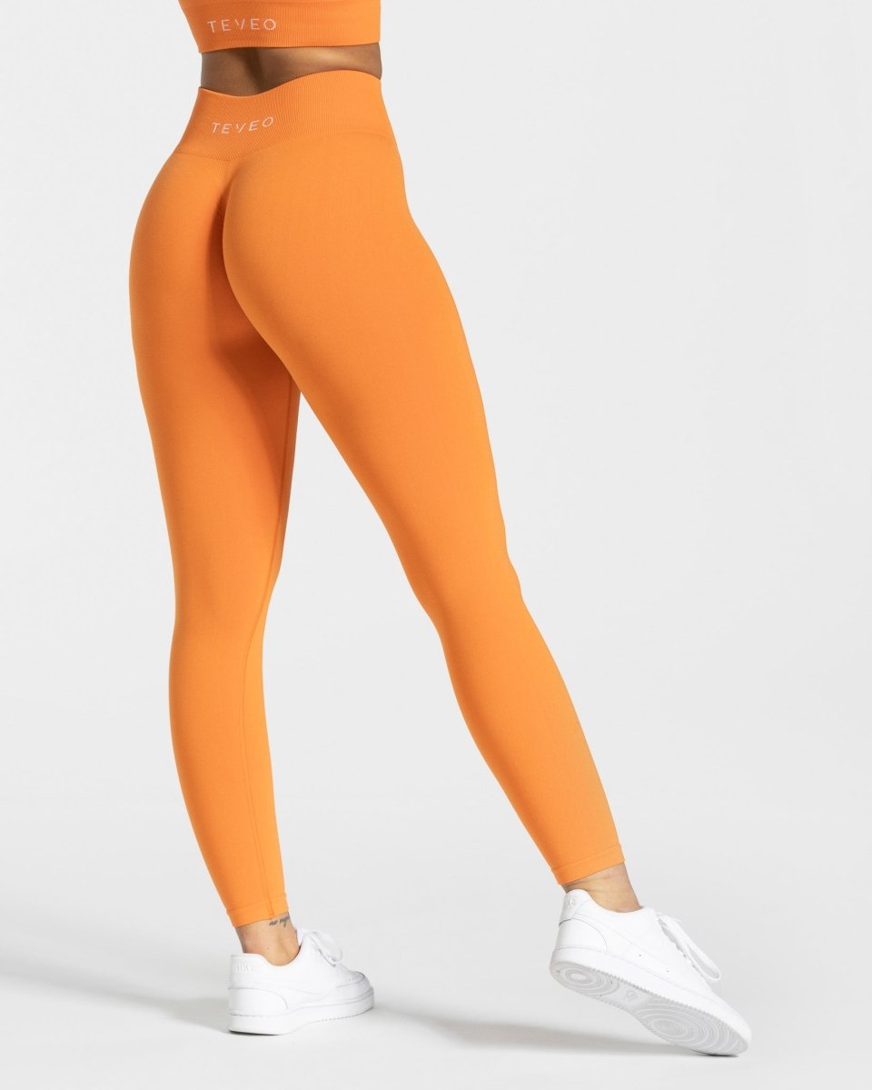 Timeless Scrunch Leggings "Orange" - TEVEO