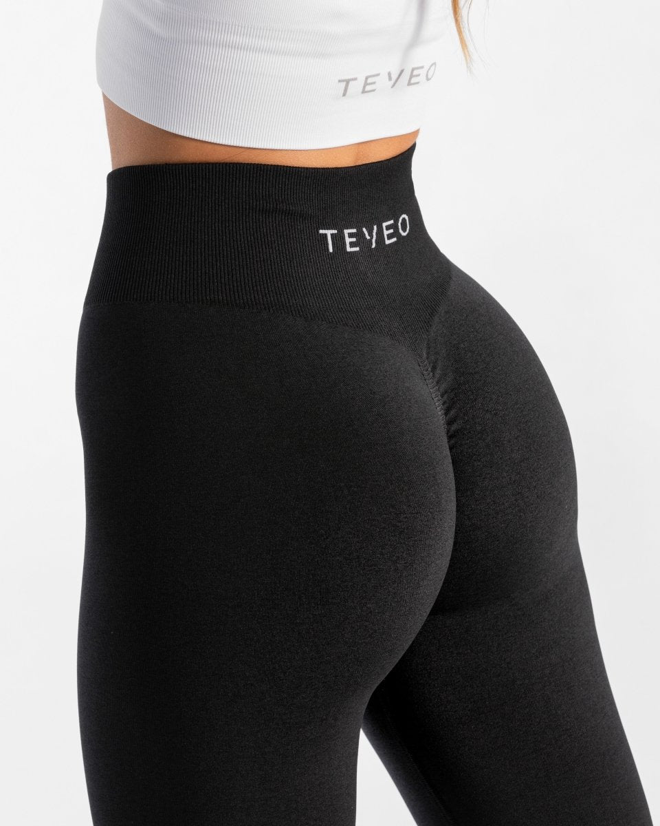 Timeless Scrunch Leggings "Schwarz" - TEVEO