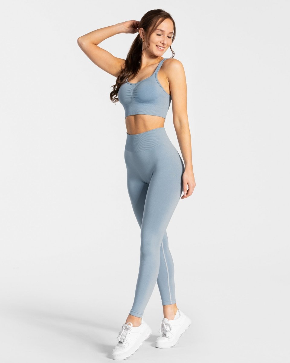 Timeless Scrunch Leggings "Stahlblau" - TEVEO