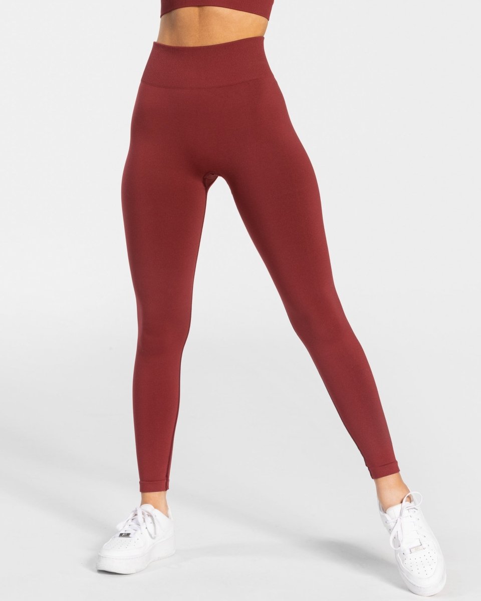 Timeless Scrunch Leggings "Weinrot" - TEVEO