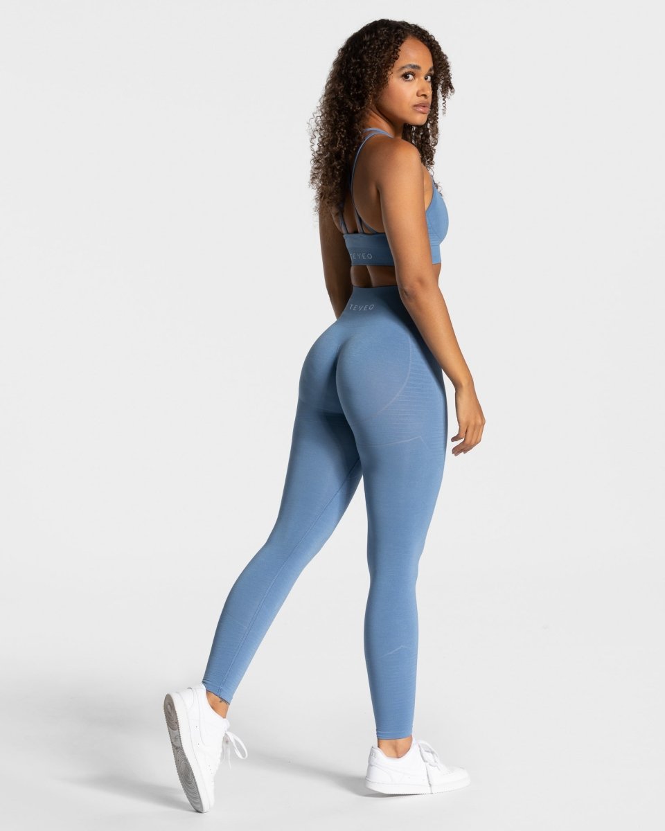 True Seamless Leggings "Blau" - TEVEO