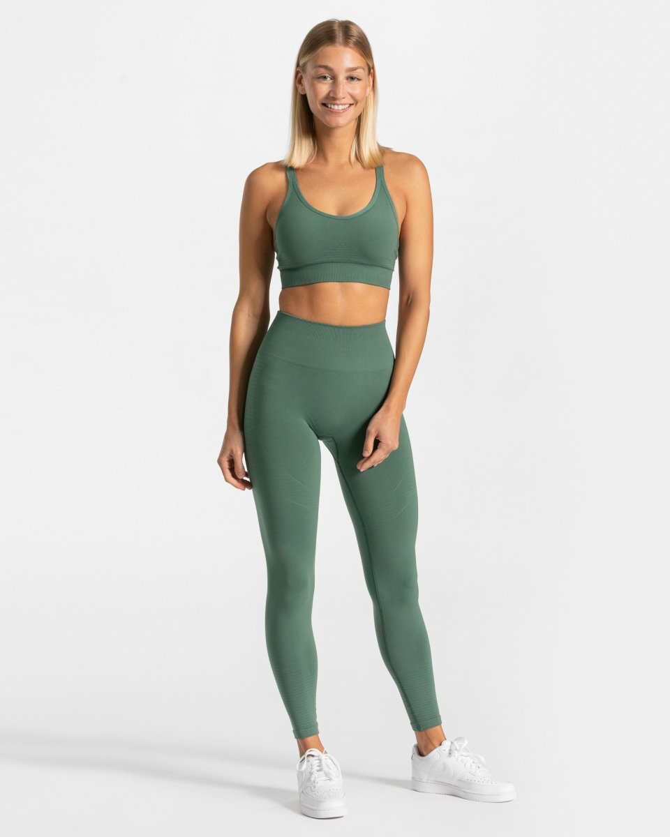 True Seamless Leggings "Dunkelgrün" - TEVEO