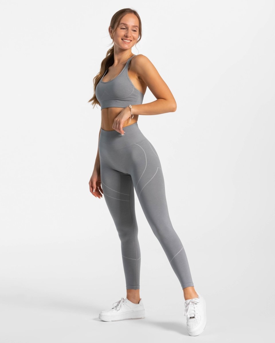 True Seamless Leggings "Stahlblau" - TEVEO